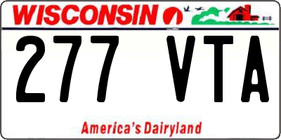 WI license plate 277VTA
