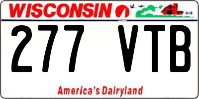 WI license plate 277VTB