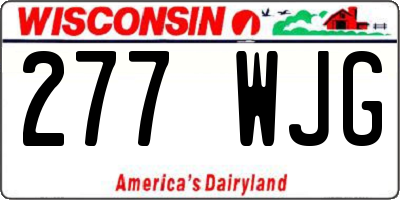 WI license plate 277WJG