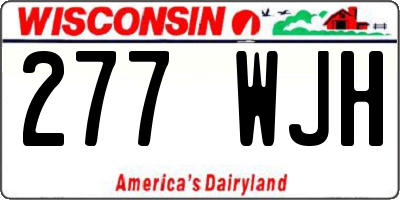WI license plate 277WJH