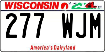 WI license plate 277WJM