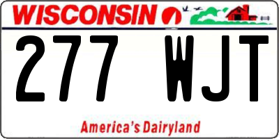 WI license plate 277WJT