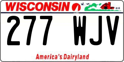WI license plate 277WJV