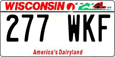 WI license plate 277WKF