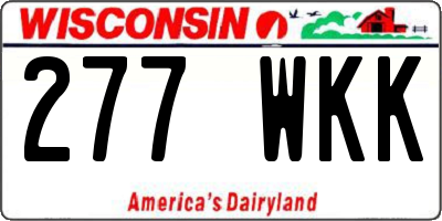 WI license plate 277WKK