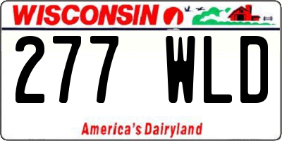 WI license plate 277WLD