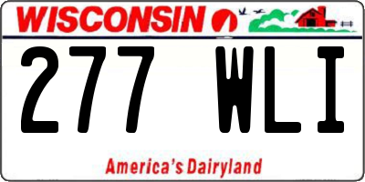 WI license plate 277WLI