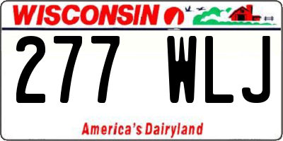 WI license plate 277WLJ