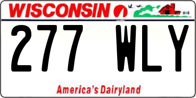 WI license plate 277WLY