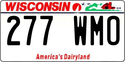 WI license plate 277WMO
