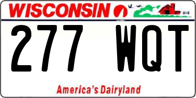 WI license plate 277WQT