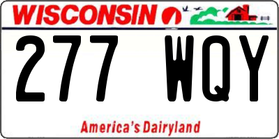 WI license plate 277WQY