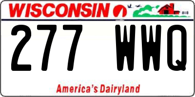 WI license plate 277WWQ
