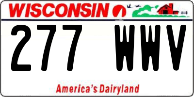 WI license plate 277WWV