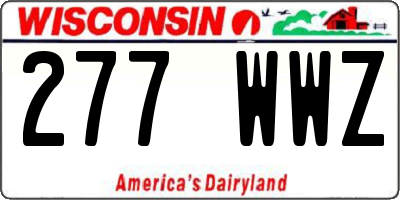 WI license plate 277WWZ