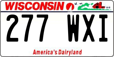 WI license plate 277WXI