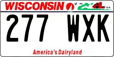 WI license plate 277WXK