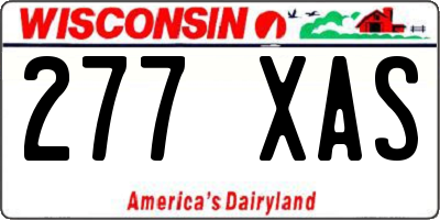 WI license plate 277XAS