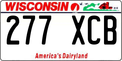 WI license plate 277XCB