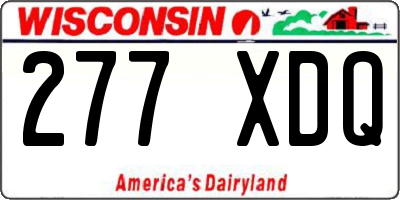 WI license plate 277XDQ