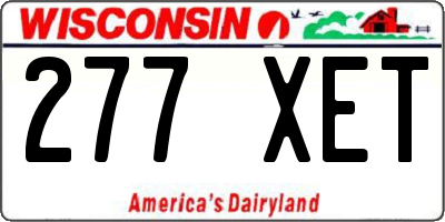 WI license plate 277XET