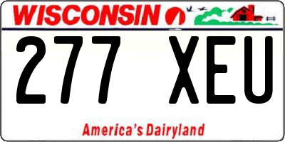 WI license plate 277XEU