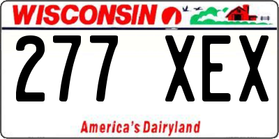 WI license plate 277XEX