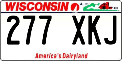 WI license plate 277XKJ