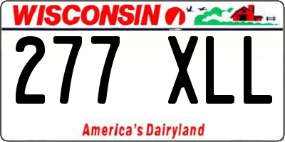 WI license plate 277XLL