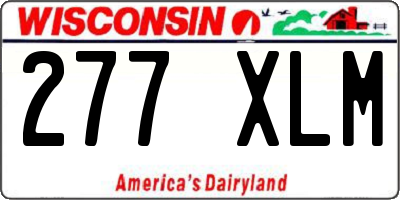 WI license plate 277XLM