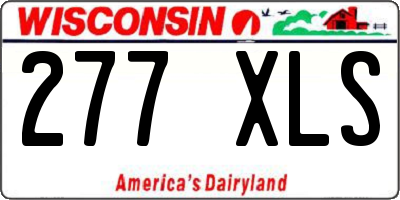 WI license plate 277XLS