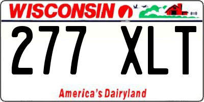 WI license plate 277XLT