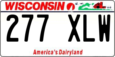 WI license plate 277XLW