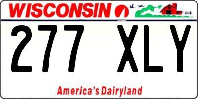 WI license plate 277XLY