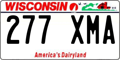 WI license plate 277XMA