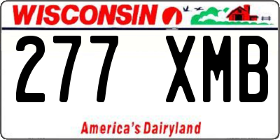 WI license plate 277XMB