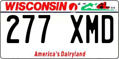WI license plate 277XMD