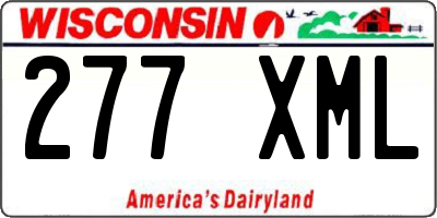 WI license plate 277XML