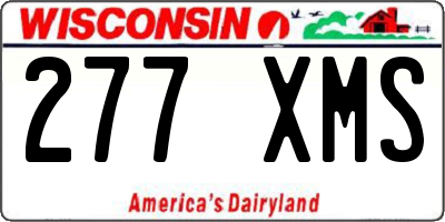 WI license plate 277XMS