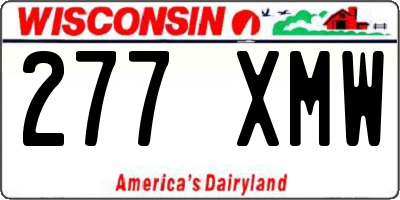 WI license plate 277XMW