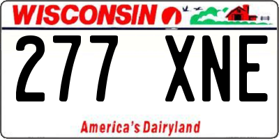 WI license plate 277XNE