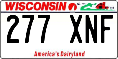 WI license plate 277XNF