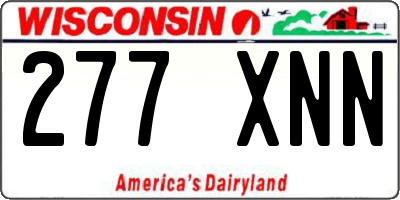 WI license plate 277XNN
