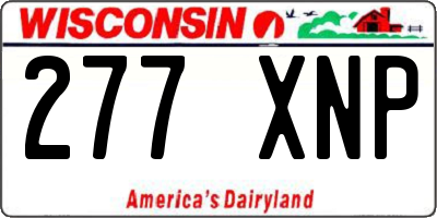 WI license plate 277XNP