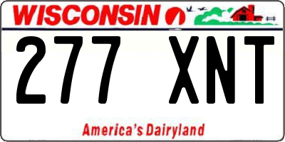 WI license plate 277XNT