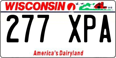 WI license plate 277XPA