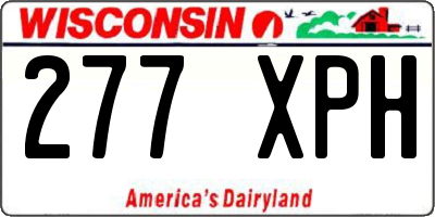 WI license plate 277XPH