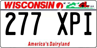 WI license plate 277XPI