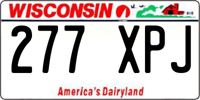 WI license plate 277XPJ