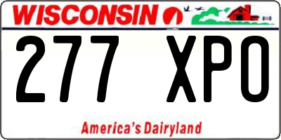 WI license plate 277XPO